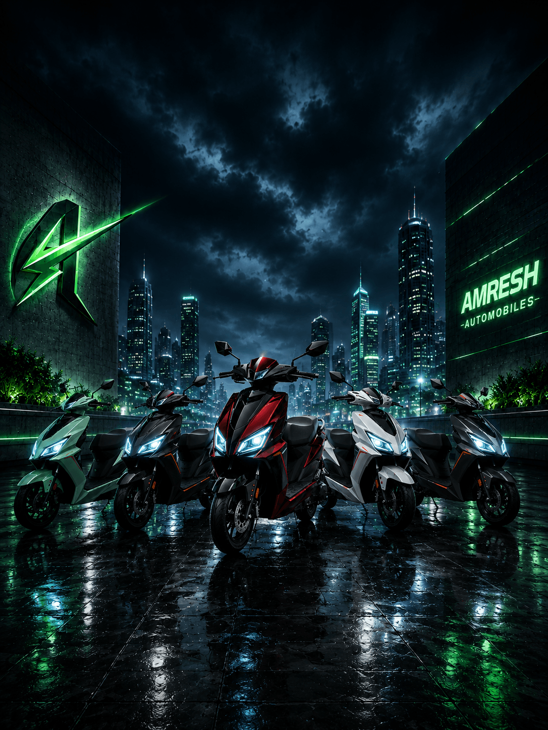 Amresh Automobiles - Futuristic EV Showroom